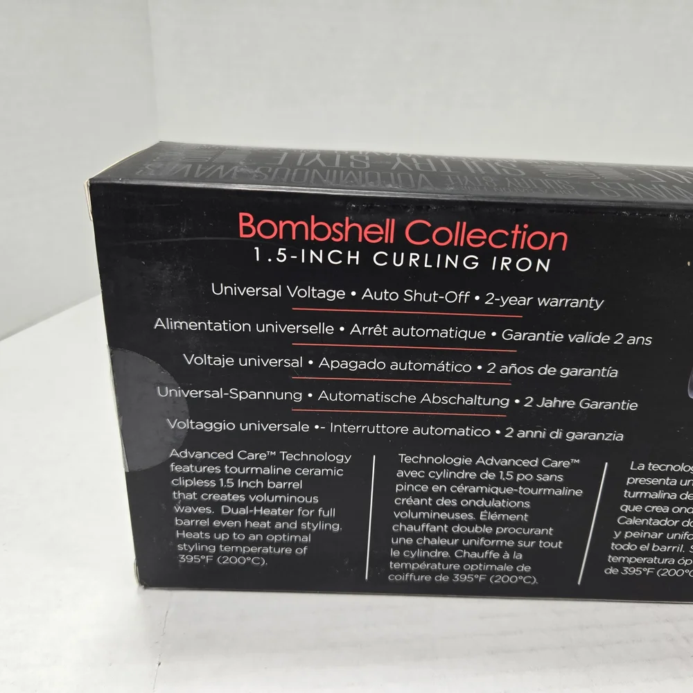 Sultra Bombshell Collection 1.5 Inch Black Curling Iron - Picture 4 of 4